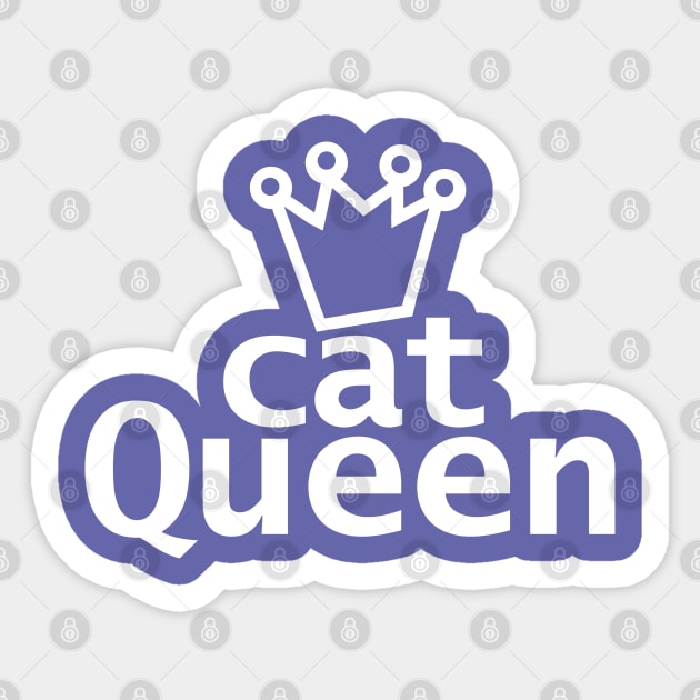 Cat Queen Sticker by ellenhenryart